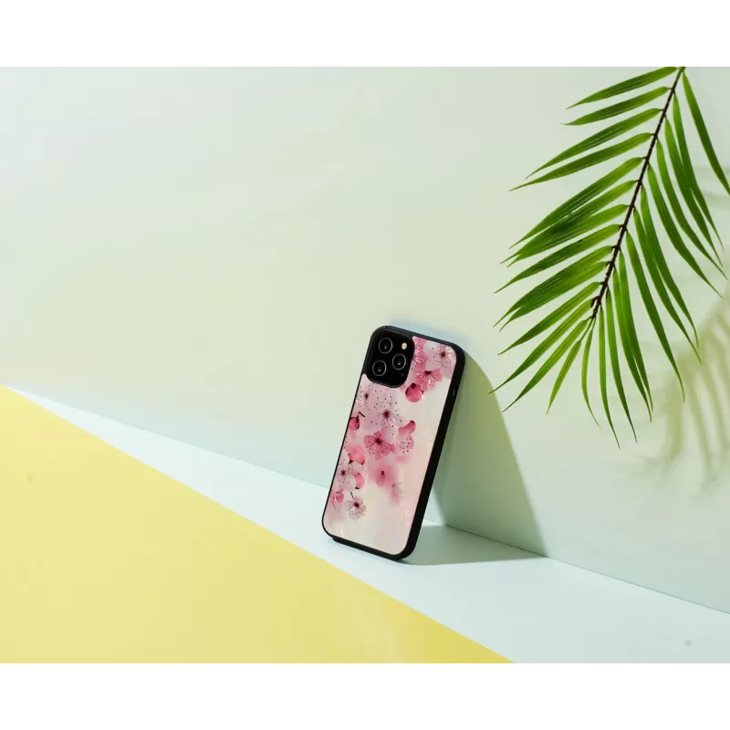 Capa de proteção iKins para Apple iPhone 12 / 12 Pro — design flores de cerejeira