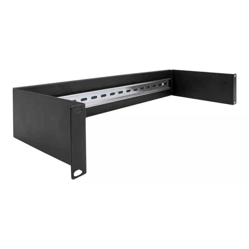 Delock 66884 Painel de calha DIN de 19 polegadas, 2U, preto