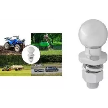 Bola de engate de reboque IWH 19614, capacidade de carga 2000 kg, 50 mm, aço, prateado