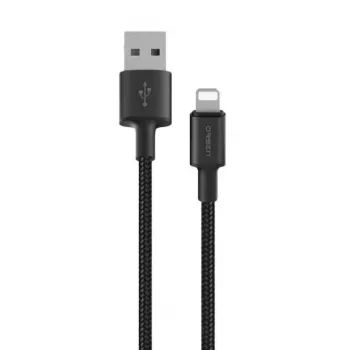 Cabo USB-A para Lightning Orsen S9L 1 m 2,1A — preto