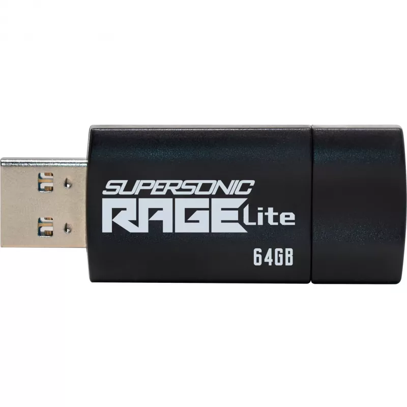 Pen drive PATRIOT Supersonic Rage Lite 64 GB USB Type-A 3.2 Gen 1, mecanismo deslizante, resistente a choques