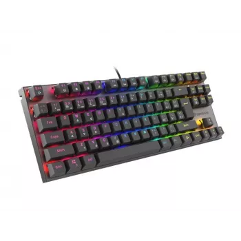 TECLADO GAMING GENESIS THOR 303 TKL CZ/SK ILUMINAÇÃO RGB MECÂNICO VERMELHO PRETO HOT-SWAP