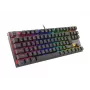 TECLADO GAMING GENESIS THOR 303 TKL CZ/SK ILUMINAÇÃO RGB MECÂNICO VERMELHO PRETO HOT-SWAP