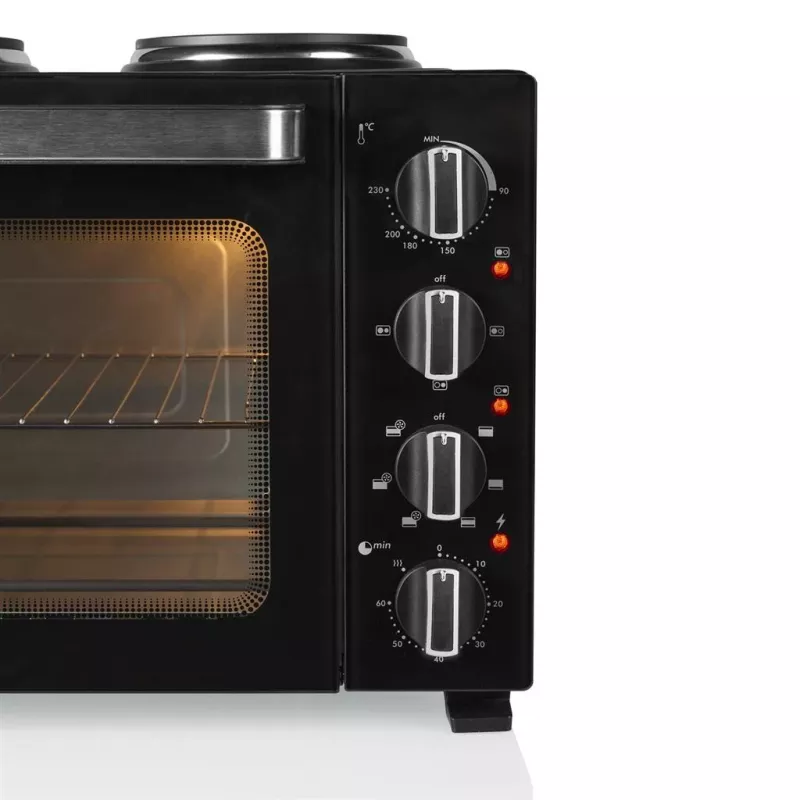 Forno de ar quente Tristar com 2 placas de cozinhar | OV-3670 | 35 L | 3200 W | preto