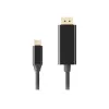 Adaptador USB-C para DisplayPort Lanberg CA-CMDP-10CU-0018-BK Preto 1,8 m