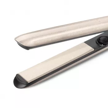 Ferro de alisar cabelo BABYLISS ST914PE — placas de cerâmica/titânio, 13 níveis de calor, 100–240 V, bege/cobre