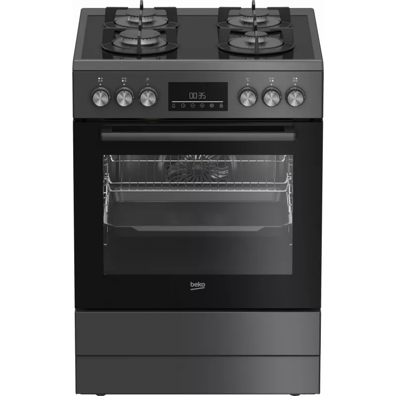 Placa de gás com forno elétrico para encastrar BEKO FBM62330GADSN 60 cm, cinzento, classe de eficiência energética A