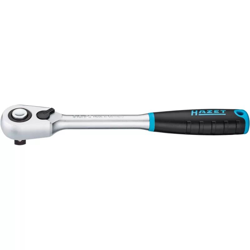 HiPer Chave de catraca de dentes finos 916HPS, 1/2 (preto/azul, ângulo de atuação 4°, bloqueio de segurança)