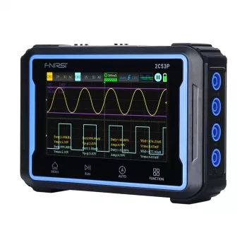 Osciloscópio portátil 3-em-1 FNIRSI 2C53P com ecrã tátil de 4,3 polegadas