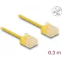 Cabo de rede DeLOCK RJ45 Cat.6 UTP 0,3 m amarelo