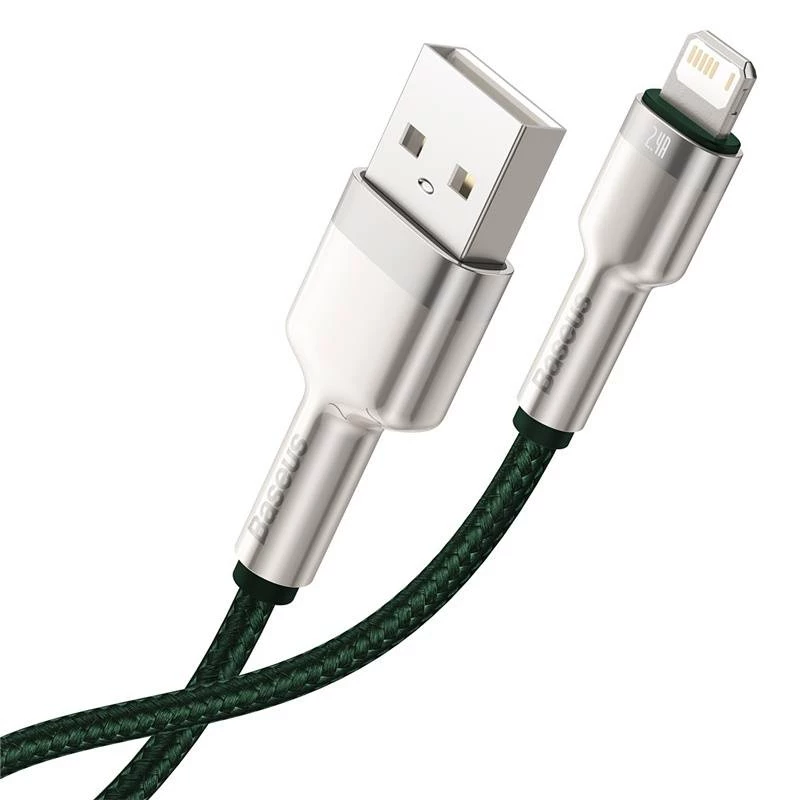 Cabo USB-A para Lightning Baseus 1 m, verde