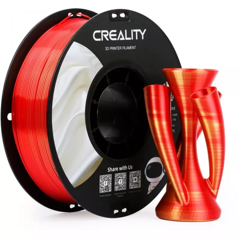 Creality CR-Silk PLA filamento, 1,75 mm, 1 kg, dourado/vermelho