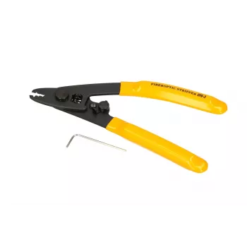 Descascador de fibra ótica Extralink CFS-3 para fibras de 2–3 mm, 0,9 mm e 0,125 mm, preto/amarelo