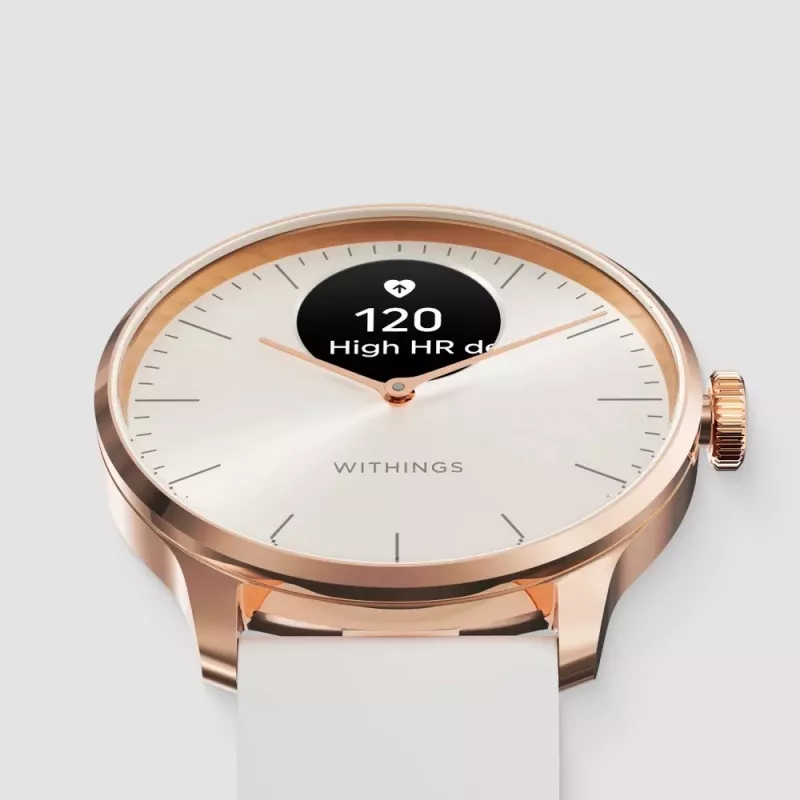 Smartwatch híbrido Withings ScanWatch Light Dourado Branco