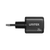 Carregador de parede Unitek P1128ABK01-EU – 2 portas GaN USB‑C & USB‑A, total 20W, preto