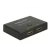 Comutador DeLock HDMI 2 - 1 bidirecional 4K 60 Hz - comutador de vídeo/áudio - 2 x HDMI - desktop
