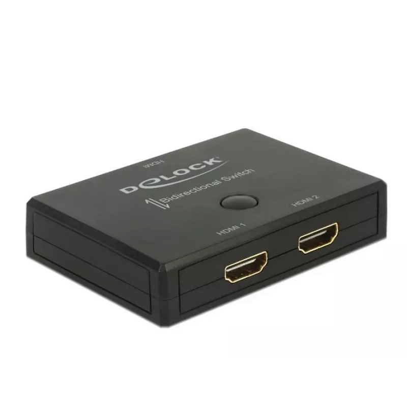 Comutador DeLock HDMI 2 - 1 bidirecional 4K 60 Hz - comutador de vídeo/áudio - 2 x HDMI - desktop