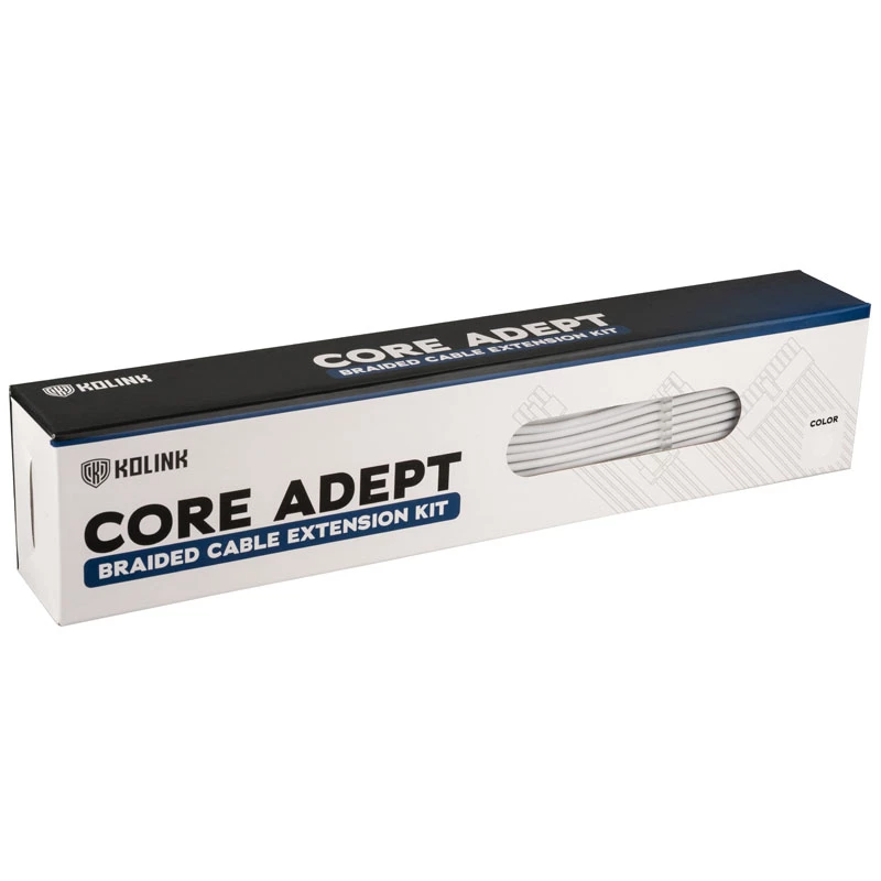Conjunto de extensão de cabos Kolink Core Adept branco