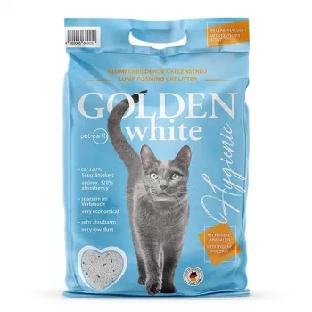 Areia aglomerante de bentonite Golden Grey 7 kg, aroma de lavanda, sem pó, não aderente