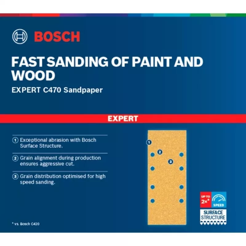 Bosch 2 608 900 807 ferramenta rotativa acessório de lixa/abrasivo madeira folha de lixa