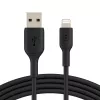 CABO USB BELKIN PVC USB-A - LIGHTNING, 1M, PRETO