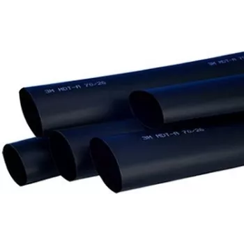 3M TE100037569 - Tubo termorretrátil - Preto - 100 cm - 1,2 cm - 135 °C