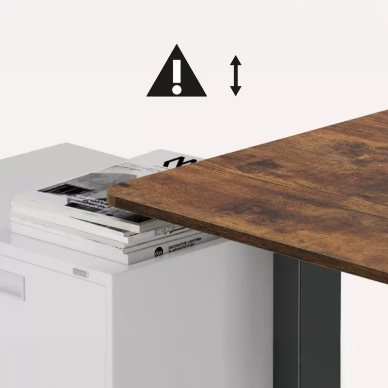 Secretária com ajuste elétrico de altura Ergo Office, altura máx. 1160 mm, máx. - 80 kg, sem tampo para trabalho sentado/de pé, preto, ER-400 B