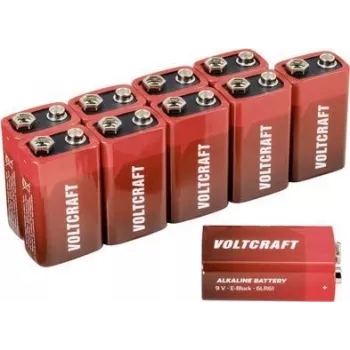 VOLTCRAFT 6LR61 Pilha de 9 V Bloco Alcalina-Manganês 550 mAh 9 V 10 unid. (VC-12629385)