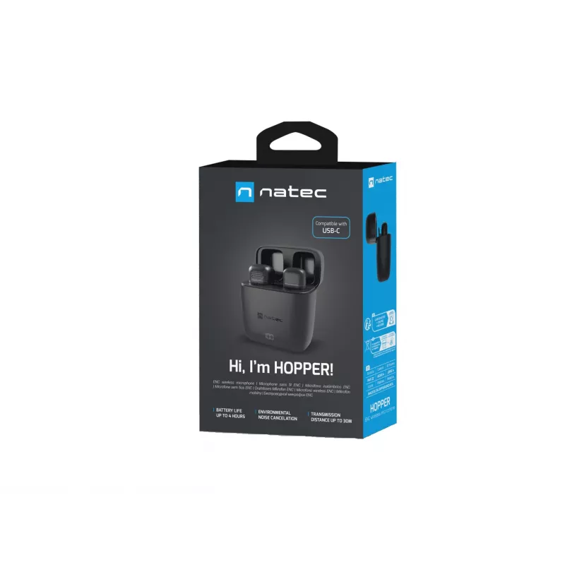 Microfone móvel HOPPER Lavalier sem fios