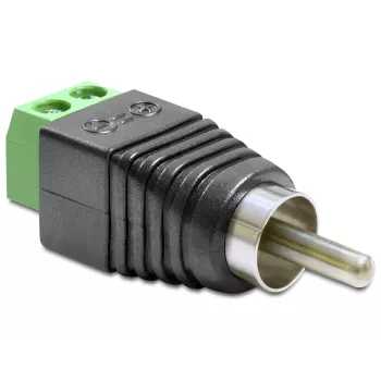 Adaptador RCA DeLOCK 65417 preto verde prateado