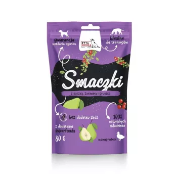 SYTA MICHA Petiscos de Pato, Arando e Pera - petisco para cães - 80 g