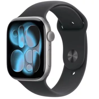 Watch Series 11 GPS+Cellular 46mm caixa de alumínio Space Grey com bracelete desportiva preta - M/L