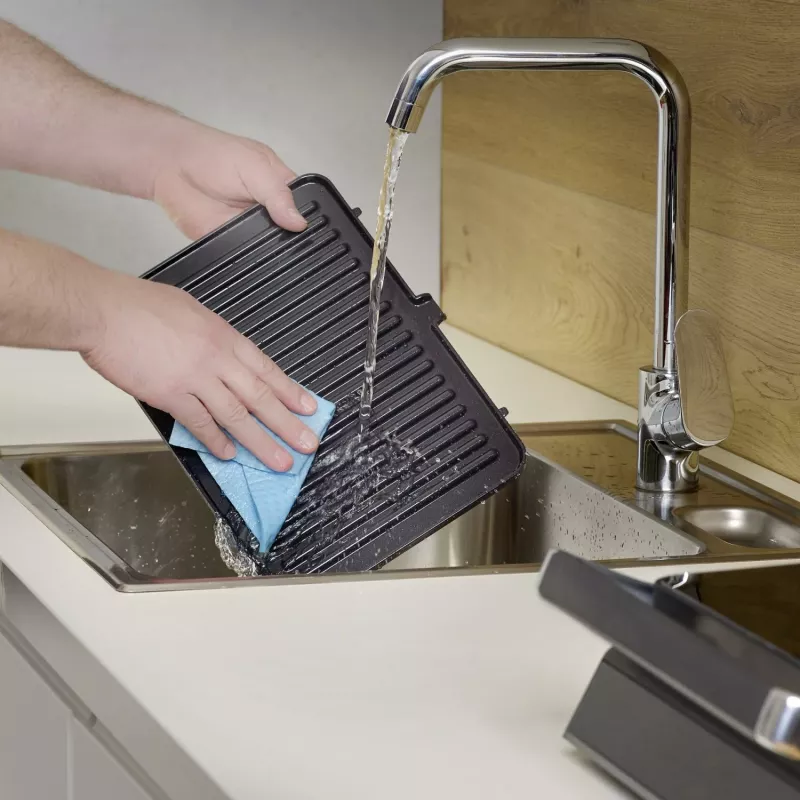 Grelhador de contacto Severin KG 2399 preto aço inoxidável 1800 W