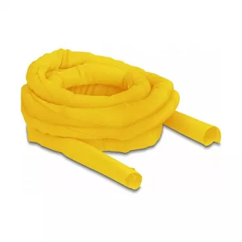 Manga tecida DeLOCK autoencerrável resistente ao calor 5 m x 25 mm amarela