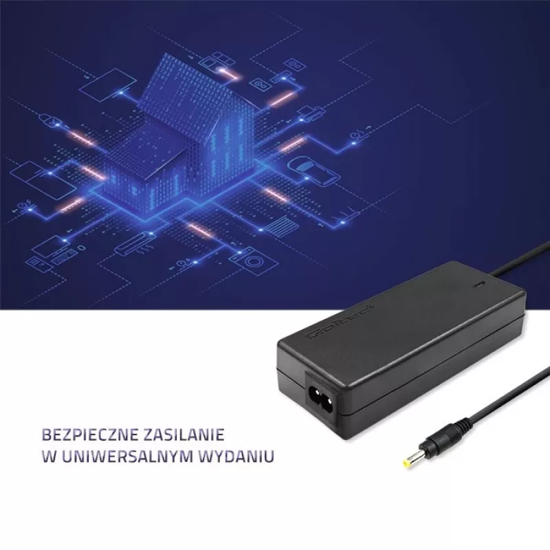 Fonte de alimentação Qoltec 51509 45W para Lenovo | 45W | 20V | 2,25A | 4,0*1,7 | +cabo de alimentação