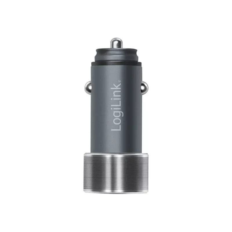 Fonte de alimentação para automóvel LogiLink – 36 Watt – 3 A – PD 3.0, QC 3.0 – 2 portas de saída (USB, USB-C de 24 pinos)