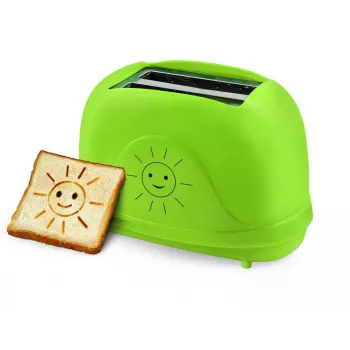 Torradeira elétrica de mesa ESPERANZA EKT003, 2 fatias, 750 W, 7 níveis de tostagem, função de descongelação, gaveta de migalhas removível, verde