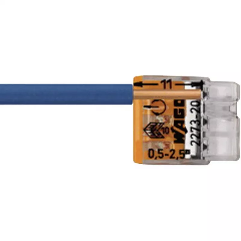 Conector de terminais Wago 4 polos 0,5–2,5 mm² 24 A 400 V