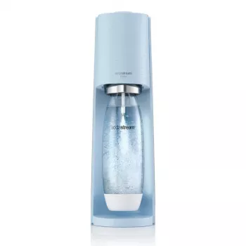 SodaStream máquina de gaseificar Terra azul-claro QC com CO2 e garrafa PET de 1L