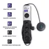 Proteção contra sobretensões Qoltec 50171 preto 7 tomadas AC 230V 1,5m