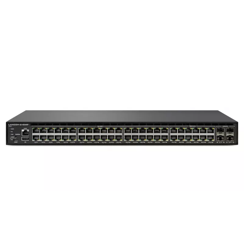 Switch gerido Lancom Systems GS-4554XP L3 2.5G Ethernet 54 portas PoE