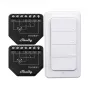 Conjunto de controlador WiFi Shelly Shutter BLU RC Button 4 — relé inteligente para estores e persianas