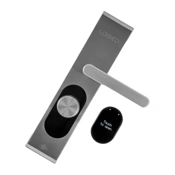 Fechadura inteligente Shelly LOQED Touch aço inoxidável acesso sem chave, controlo por touchpad, integração Smart Home