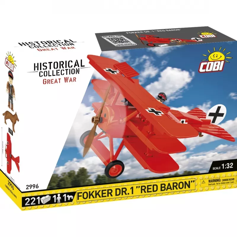 Blocks Fokker DR.1 Red Baron 221 peças