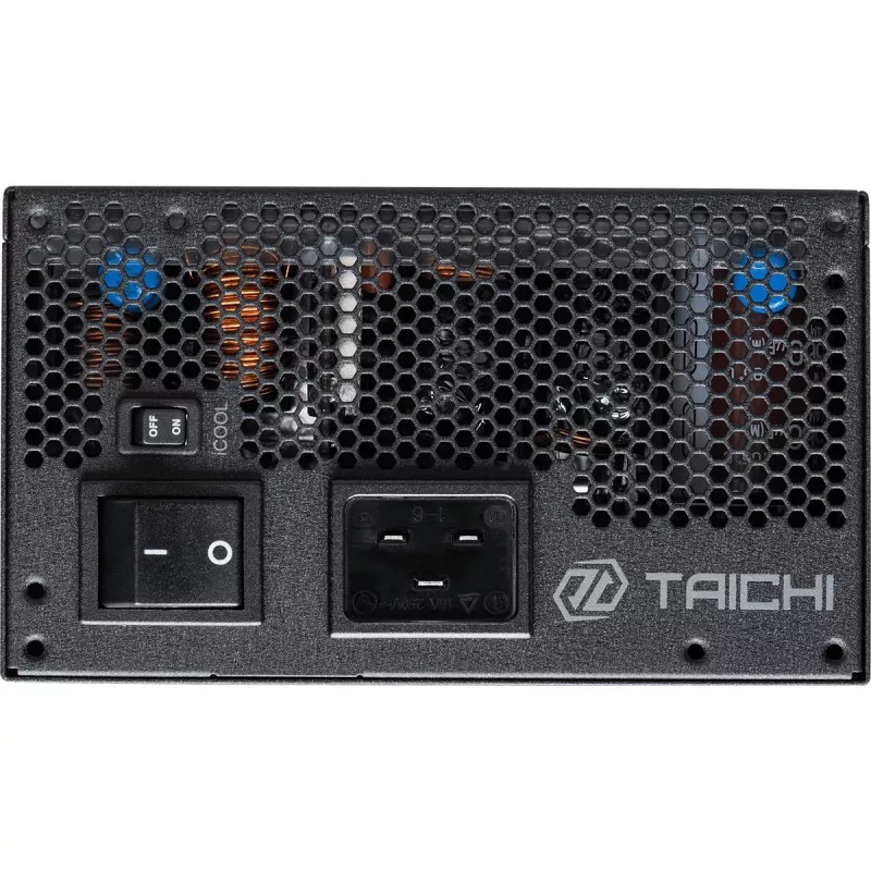 Fonte de alimentação ASROCK Taichi TC-1300T 1300 W 20+4 Pin ATX 80 PLUS Titanium, preta, ventoinha de 135 mm
