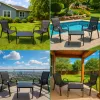 Conjunto de jardim Extralink Black Forest, têxtil duas cadeiras + mesa preta