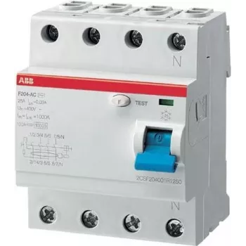 ABB F204 A-63/0,3 – 230 – 400 V – 63 A – tipo A – azul – cinzento – IEC/EN 61008 UL 1053 – 70 mm (2CSF204101R3630)