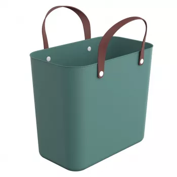 Saco rotho Albula verde 25 L plástico reciclado, 340×235×400 mm, carga máx. 40 kg