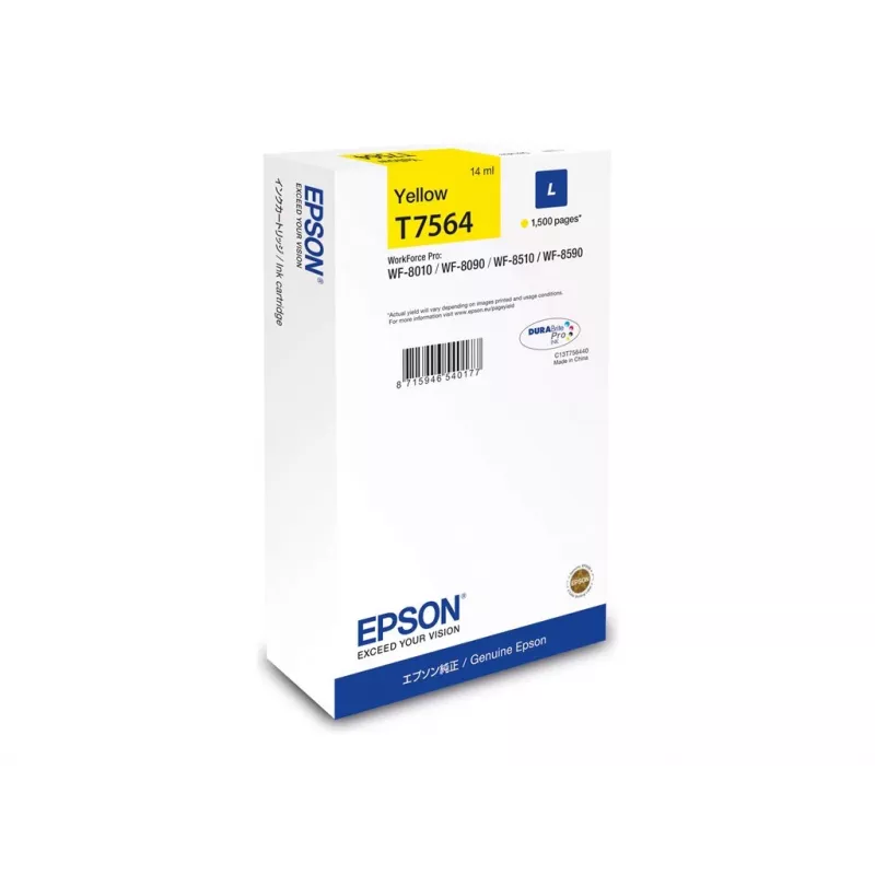 Cartucho de tinta Epson C13T75644N 1 unidade original alto (L) rendimento amarelo