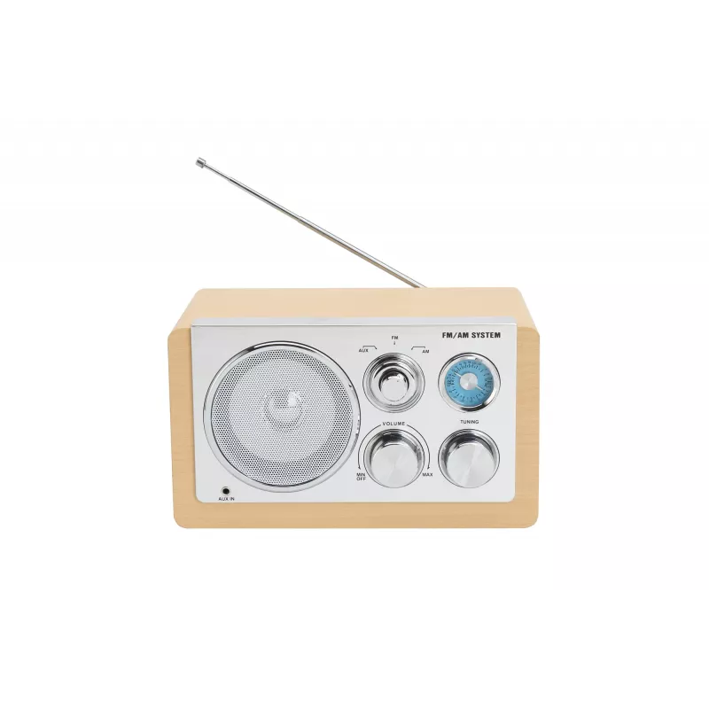 Rádio pessoal Denver TR-63LW analógico bambu, prateado